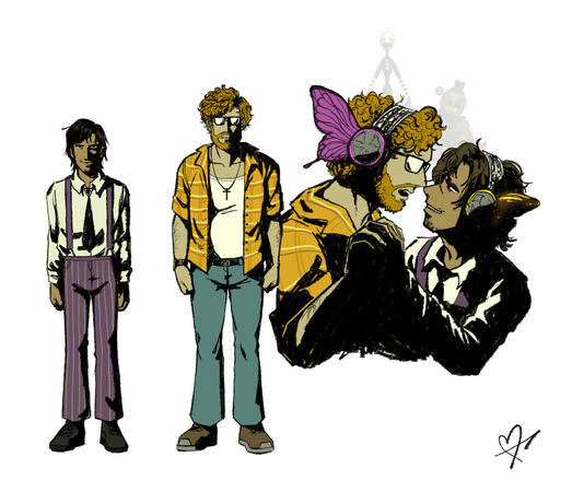 My take on William Afton and Henry Emily from five nights at freddies